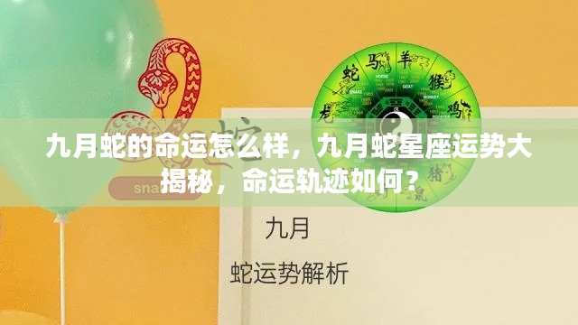 九月蛇星座运势揭秘,命运轨迹与运势展望