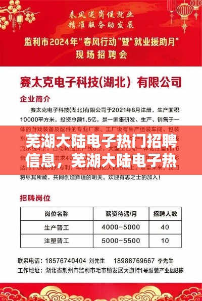 芜湖大陆电子热门招聘信息与星座运势关联分析揭秘