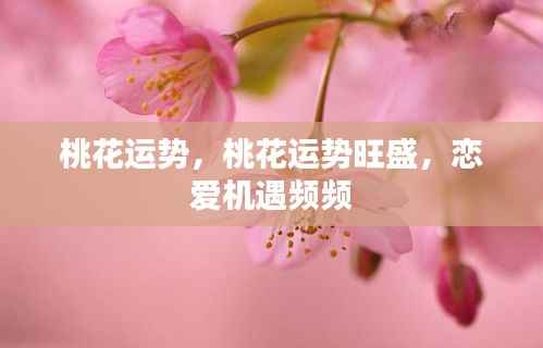 桃花运势旺盛,恋爱机遇接连不断