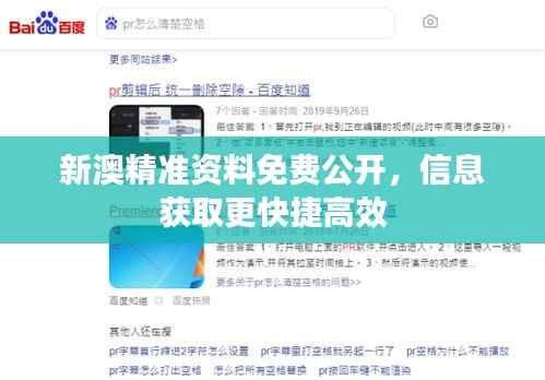 新澳精准资料免费公开,信息获取更快捷高效