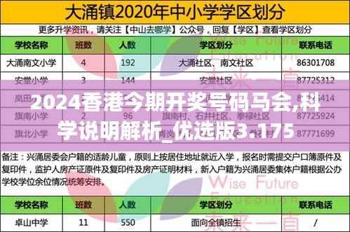 2024香港今期开奖号码马会,科学说明解析_优选版3.175