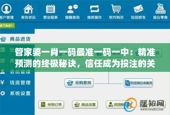管家婆一肖一码最准一码一中:精准预测的终极秘诀,信任成为投注的关键