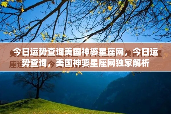 美国神婆星座网独家解析,今日运势查询揭秘!