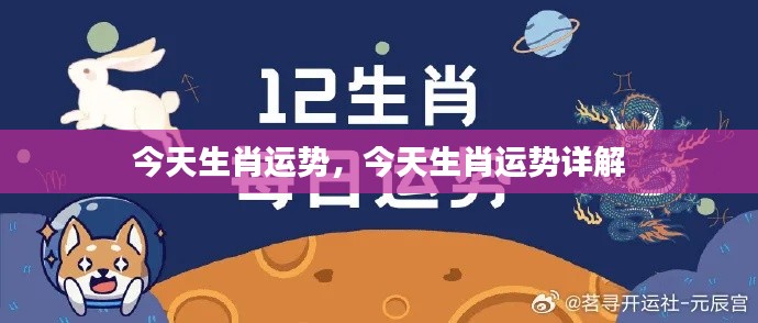 今日生肖运势详解,全方位解析你的生肖运势!