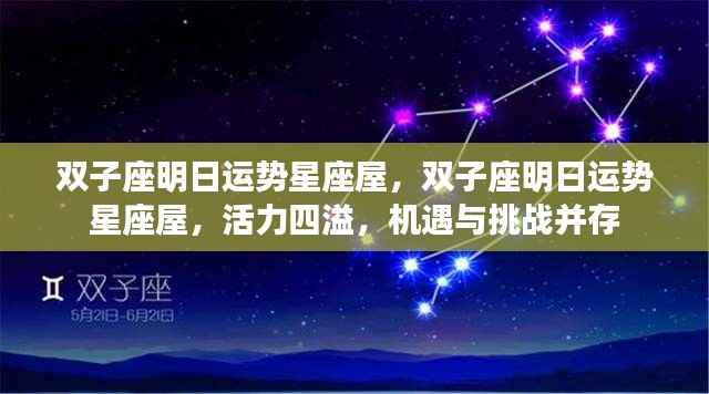 双子座明日运势星座屋,活力挑战并存,机遇待你掌握