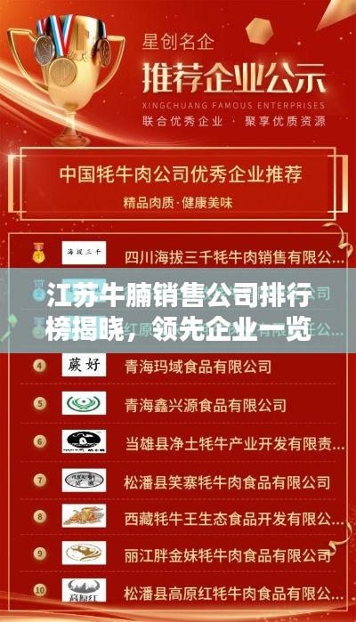 江苏牛腩销售公司排行榜揭晓,领先企业一览