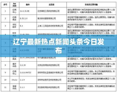 辽宁最新热点新闻头条今日发布