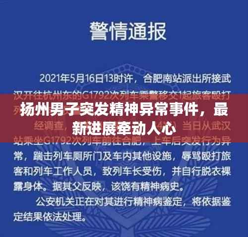 扬州男子突发精神异常事件,最新进展牵动人心
