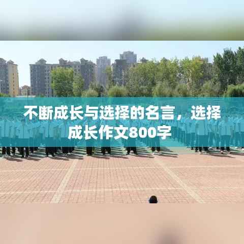 不断成长与选择的名言,选择成长作文800字