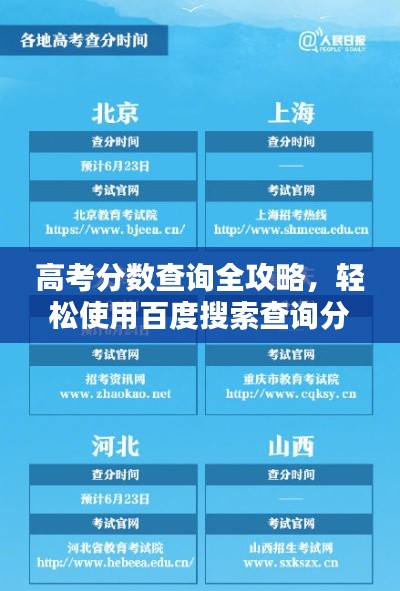 高考分数查询全攻略,轻松使用百度搜索查询分数!