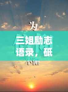 三姐励志语录,砥砺前行的智慧与力量之源
