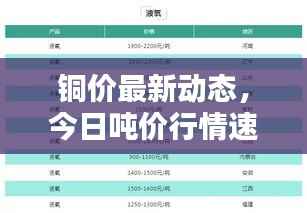 铜价最新动态,今日吨价行情速递